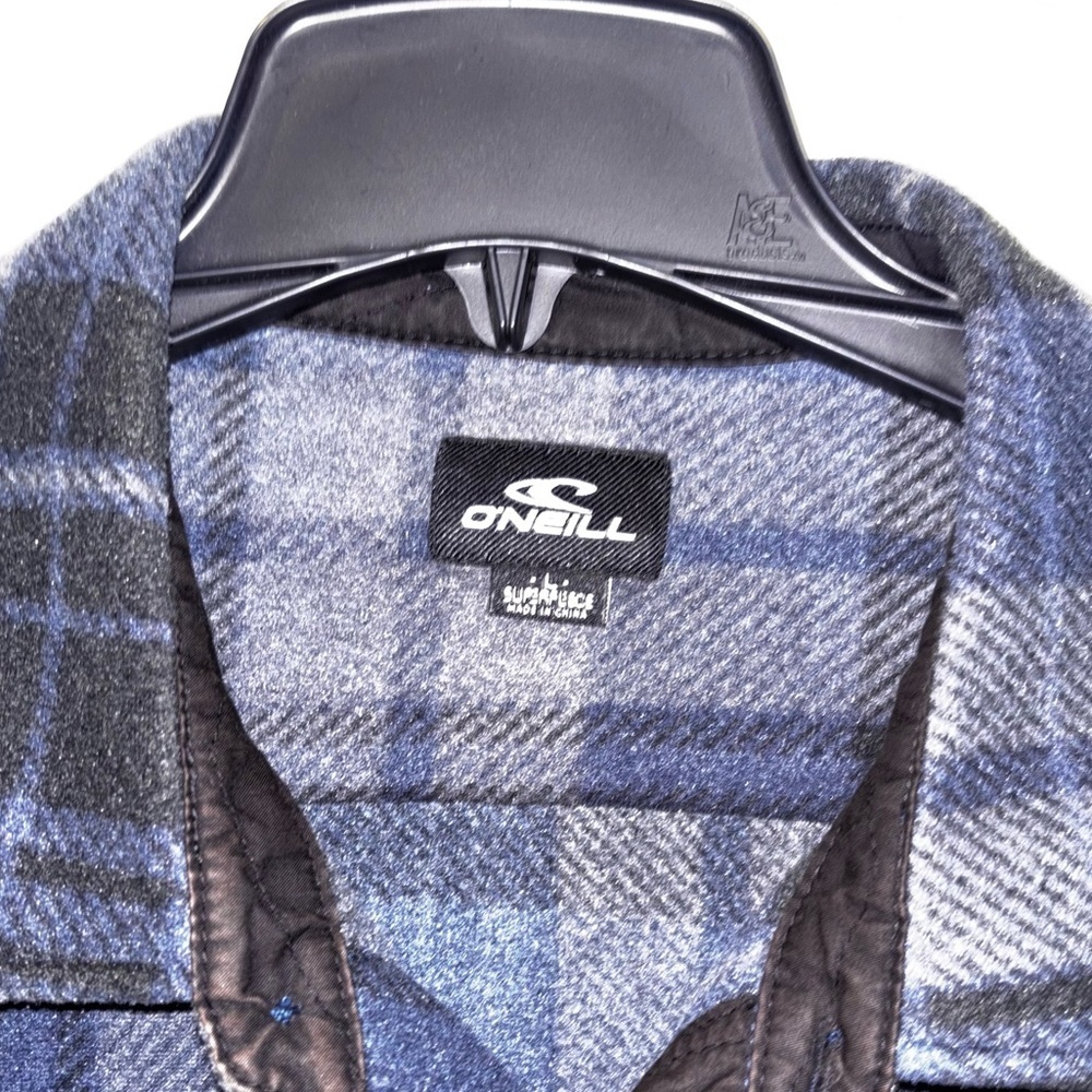 O'Neill Voyager Men’s Cotton Flannel Shirt Blue SZ L - Picture 2 of 10